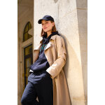 Manteau ceintur  col tailleur