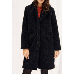 Manteau en fourrure synthétique noir Manteau en fourrure synthétique noir