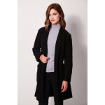 Manteau en laine et alpaga noir