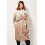 Manteau en velours beige