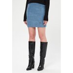 Minijupe en laine et mohair bleu clair Minijupe en laine et mohair bleu clair