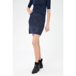 Minijupe en laine et mohair bleu marine chin�