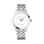 Montre en acier eria bijou argent� et blanc
