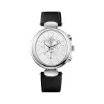 Montre en cuir miss balmain chrono lady - chronographe - noir et argenté Montre en cuir miss balmain chrono lady - chronographe - noir et argenté
