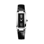 Montre en cuir miss balmain ii noir et argent