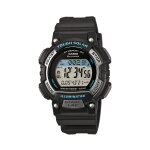Montre digitale en rsine - chronomtre et fonction gmt - noir et argent