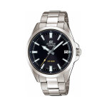 Montre  quartz en acier argent et noir