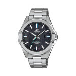 Montre  quartz en acier argent et noir