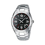Montre  quartz en acier argent et noir