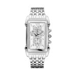 Montre  quartz en acier et diamants taffetas chrono - chronographe