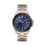 Montre  quartz en acier dor rose et argent