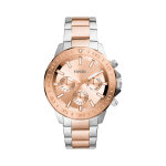 Montre  quartz en acier dor rose et argent