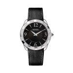 Montre � quartz en cuir et diamants laelia lady