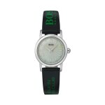 Montre  quartz en cuir hole in one - noir et vert