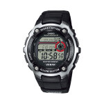 Montre  quartz digitale en rsine - chronographe - noir et argent