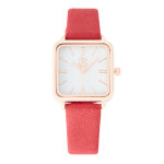 Montre  quartz en polyurthane rouge et blanc