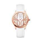 Montre  quartz en satin, cuir, nacre et diamants balmazing