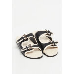 Mules bicolores en cuir