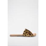 Mules ithaca en cuir marron et noir