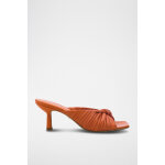 Mules  talons en cuir helsa orange