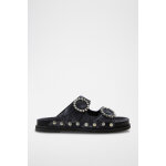 Mules  talons tie and dye en velours amaya - noir