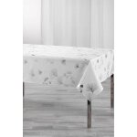 Nappe rectangulaire bloomy blanc et argenté Nappe rectangulaire bloomy blanc et argenté