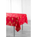 Nappes rectangulaire bloomy rouge et dor