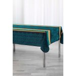 Nappe rectangulaire cuisine addict - bleu et jaune Nappe rectangulaire cuisine addict - bleu et jaune