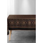 Nappe rectangulaire sherine noir et orange Nappe rectangulaire sherine noir et orange