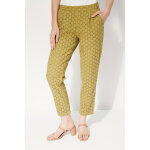 Pantalon carotte en broderie anglaise - kaki