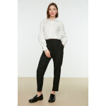 Pantalon carotte taille haute