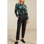 Pantalon carotte taille haute anthracite - one step femme