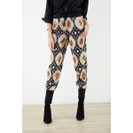Pantalon casual 7 / 8 nala noir et �cru - lauren vidal