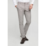 Pantalon droit en laine milo gris clair
