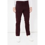 Pantalon droit en velours bordeaux