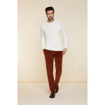 Pantalon droit en velours leroe rouge brique