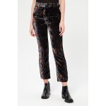 Pantalon droit en velours noir