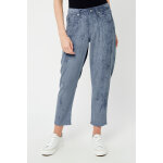 Pantalon droit en velours rosa bleu marine