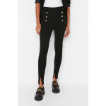 Pantalon fendu � boutons
