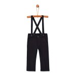 Pantalon rayé noir et gris foncé Pantalon rayé noir et gris foncé