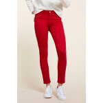Pantalon slim 7 / 8 rouge - one step femme