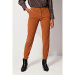 Pantalon slim en velours camel
