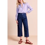 Pantalon wide legs 7 / 8 bleu marine - one step femme
