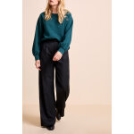 Pantalon wide legs taille haute noir - one step femme Pantalon wide legs taille haute noir - one step femme