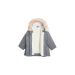 Parka 2 en 1 gris chin� et �cru - oba�bi