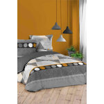 Parure de couette en coton 42 fils / cm triennale - gris