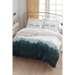 Parure de couette en coton 57 fils / cm eyelash - blanc