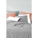 Parure de couette en coton 57 fils / cm� linette - gris