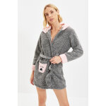 Peignoir ours � capuche