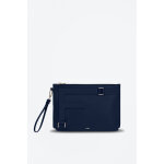 Pochette en cuir febo bleu marine